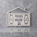 * Kişiye Özel Modern Tasarım Kapı İsimliği & Süsü Mdf Pleksi      25 x 20 cm - Velakon