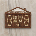 * Kişiye Özel Modern Tasarım Kapı İsimliği & Süsü Mdf Pleksi  25 x 20 cm - Velakon